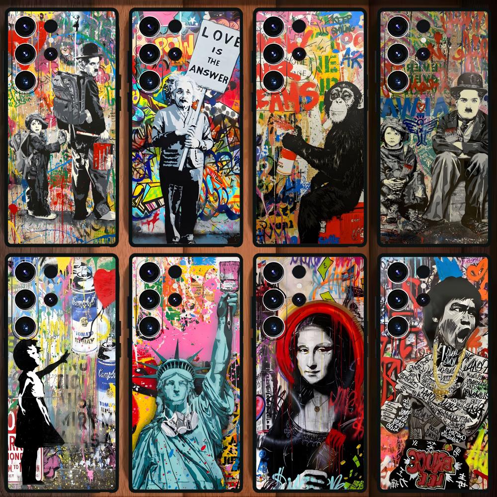 Samsung Galaxy S25 - Banksy 낙서 예술 전화 케이스 삼성