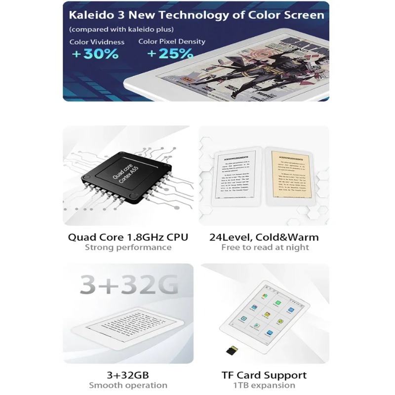 Electronics And Gadgets E - 2026년형 6인치 멋진 전자기기, 컬러 Eink