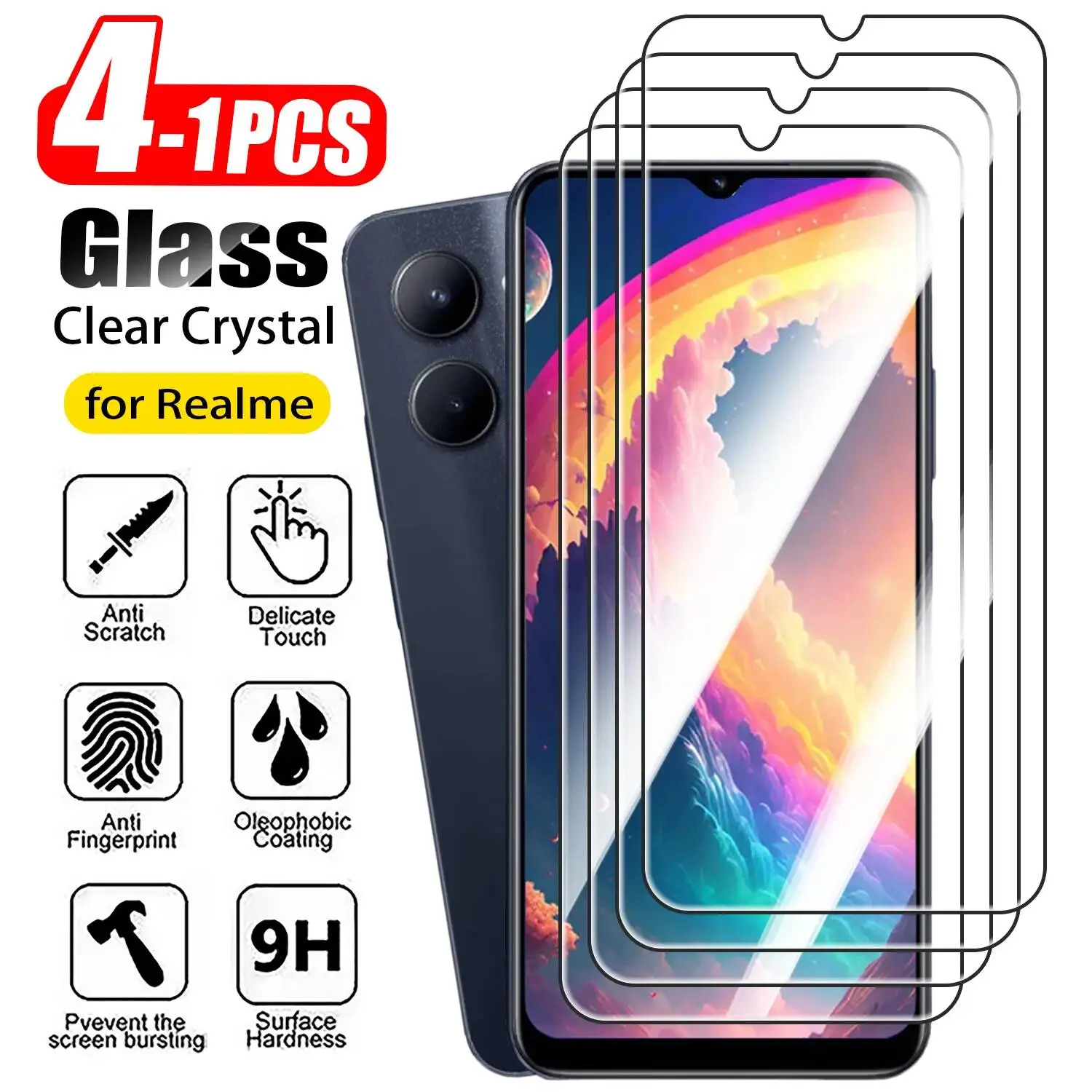 Realme C67 - 1-4Pcs Realme C75 C55 C35 C25