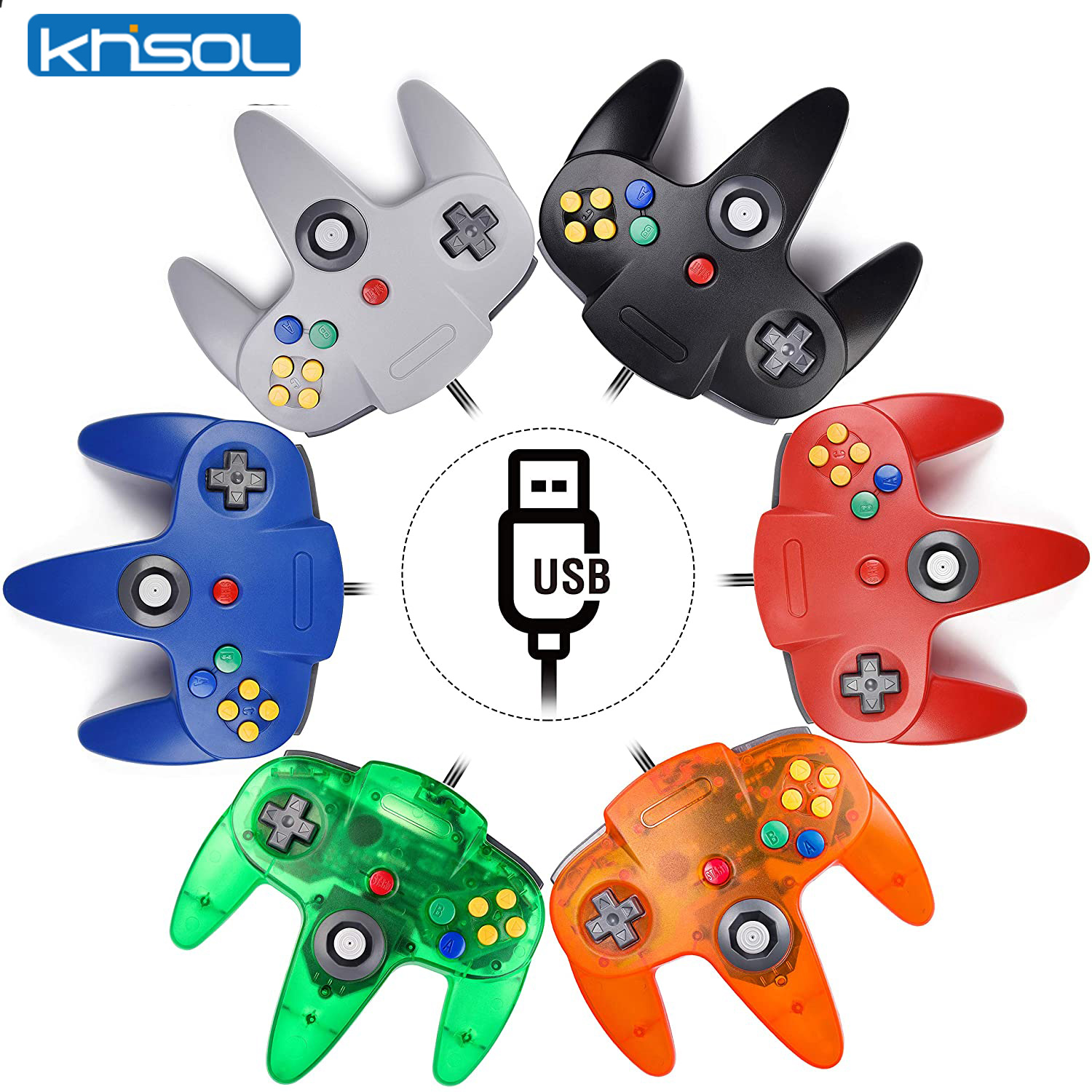 Retro Game Controller Usb - N64 컨트롤러 클래식 USB 유선 원격