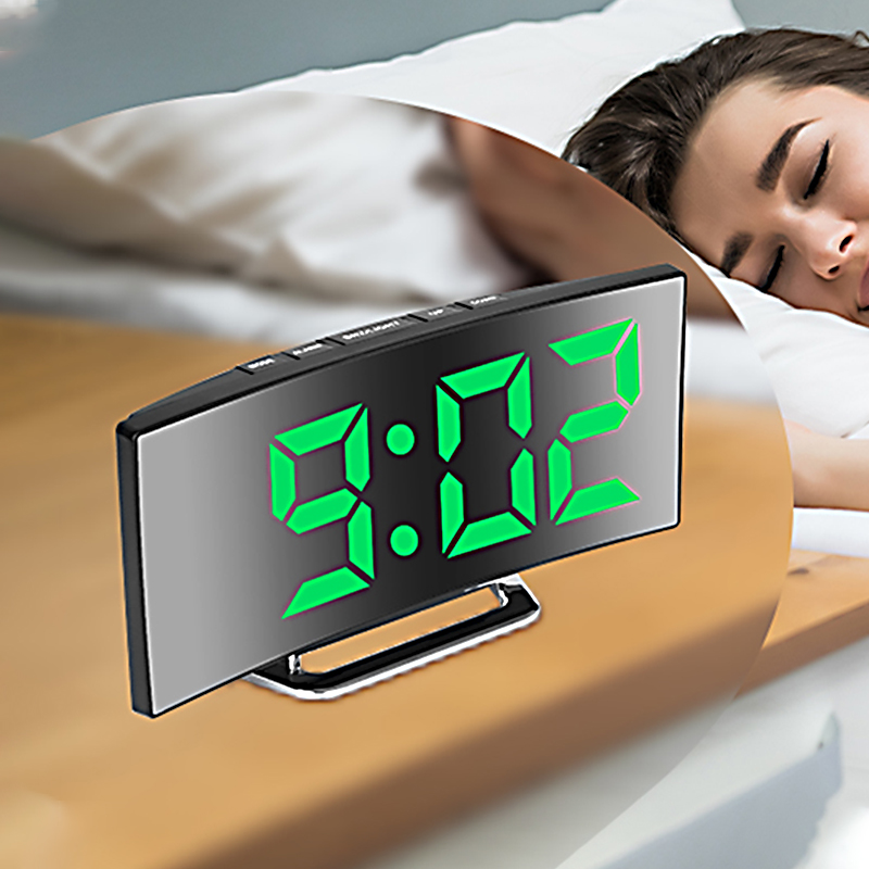 Electronics Gadgets For Home - LED 디지털 알람 시계 곡선 스크린