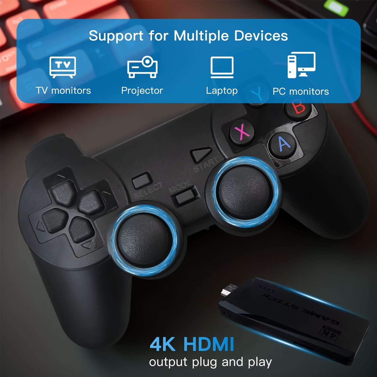 레트로 비디오 게임 콘솔 4K 게임 스틱 TV HD 내 - Retro Game Controller Usb 리뷰 및 가격