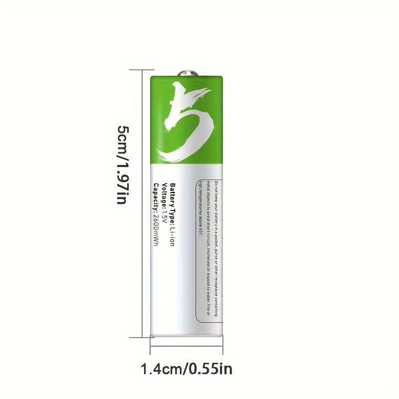 스마트 1.5V AA 2600mWh USB 충전식 리튬 - Modern Electronics Gadgets 리뷰 및 가격
