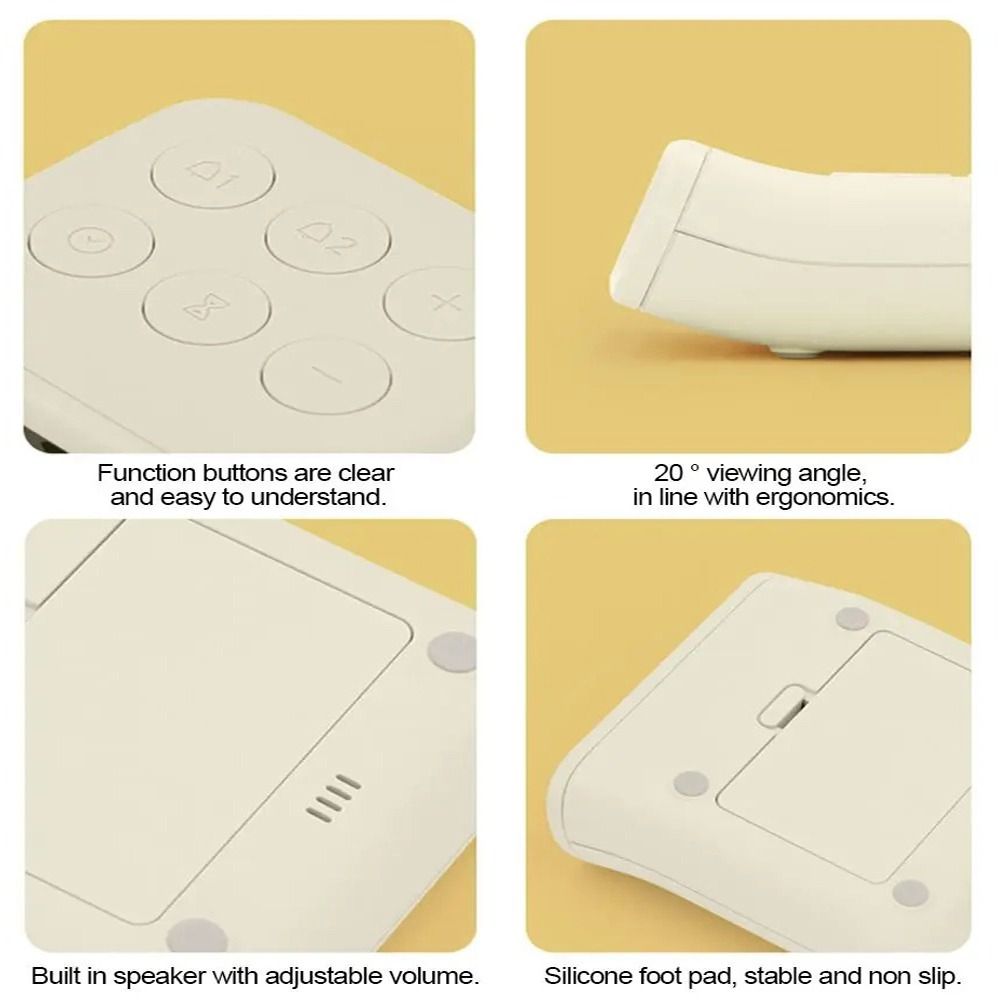 창의적인 소형 알람 시계 배터리 구동 간단한 알람 시계 - Modern Electronics Gadgets 리뷰 및 가격