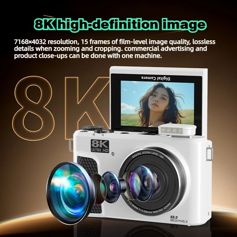 WD300 8K 디지털 카메라 88MP 비디오 로그 카 - Electronics Gadgets For Home 리뷰 및 가격
