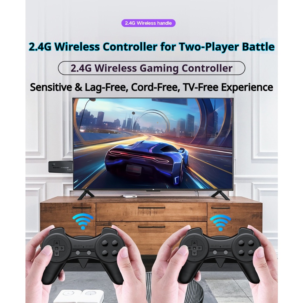 휴대용 4K 레트로 게임 스틱 콘솔, 2개의 무선 컨트 - Retro Game Controller Usb 리뷰 및 가격