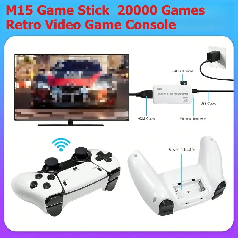 M15 레트로 비디오 게임 스틱 2.4G 무선 듀얼 컨 - Retro Game Controller Usb 리뷰 및 가격